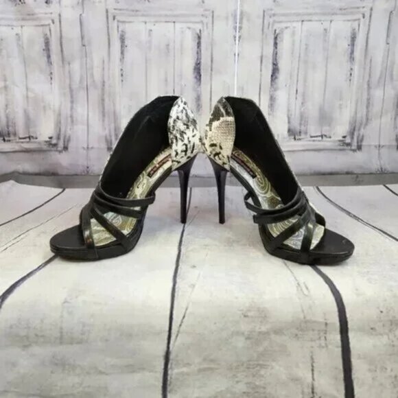 Dollhouse Animal Print Open Toe Heels - Picture 7 of 7